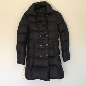 Theory black puffer coat